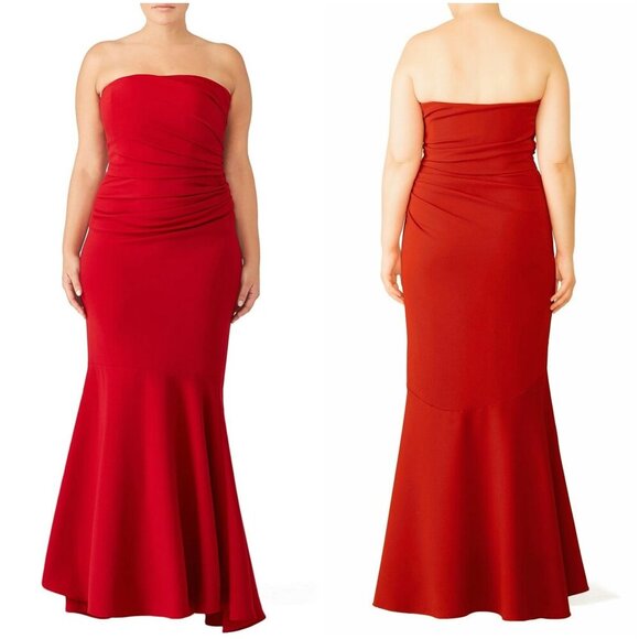 Badgley Mischka Dresses & Skirts - NWT Badgley Mischka Red Beauty in a Bottle Formal Strapless Gown $725